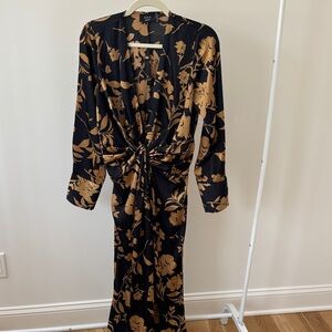 Vici Black and Gold Long Sleeve Dress Size Medium